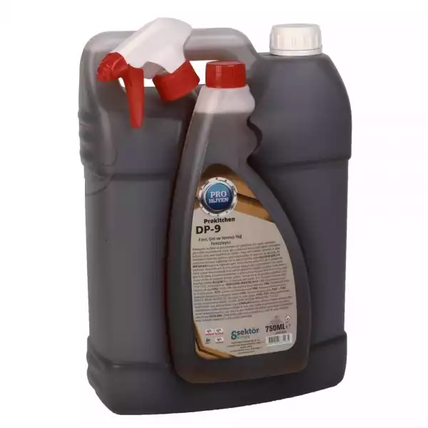PROHİJYEN DP-9 FIRIN,GRİL VE YANMIŞ YAĞ TEMİZLEYİCİ 5 LT