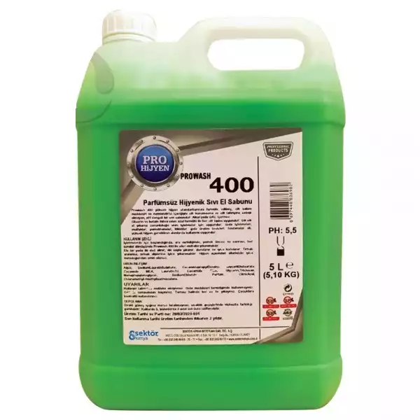 PROHİJYEN PROWASH 400 PARFÜMSÜZ HİJYENİK SIVI EL SABUNU